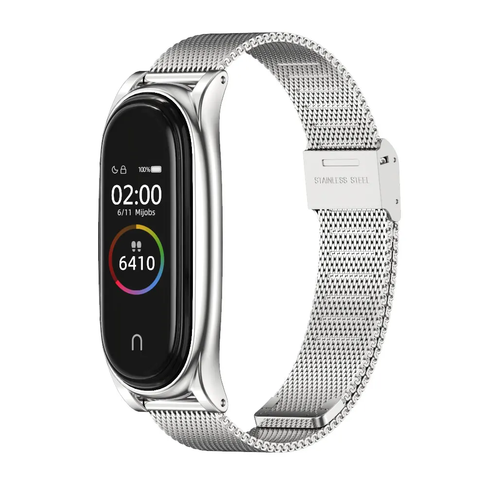 Per Xiaomi Mi Band 6 5 4 3 cinturino cinturino da polso in metallo cinturino NFC versione globale accessori di ricambio cinturino