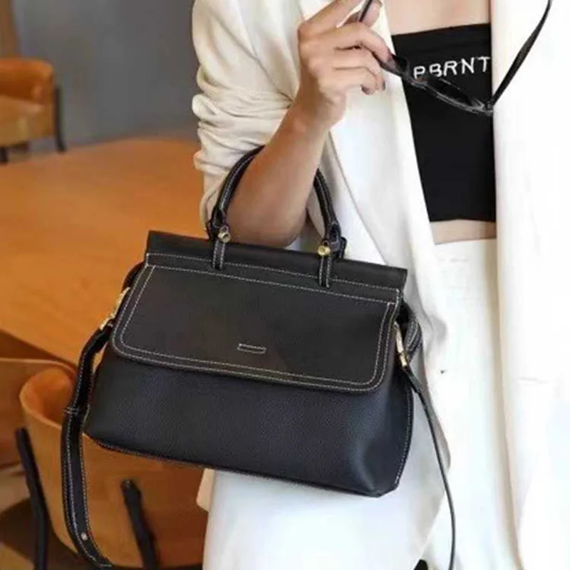 Bolsa crossbody de couro genuíno feminino 2025 nova camada superior bolsas de couro feminino grande capacidade sacos de mensagem de viagem retro totes