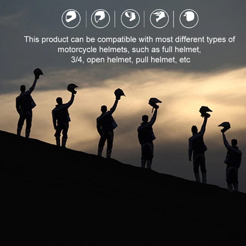 Capacete da motocicleta interfone sem fio fone ouvido ar livre macio sistema áudio resposta automática