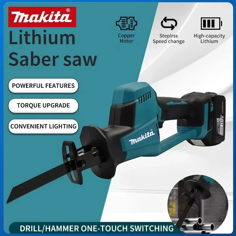 

Makita Portable Cutting Saw Saw Power Tool DJR189 18V Cordless Electric Reciprocating Saw Brushless Rechargeable Wood Metal
