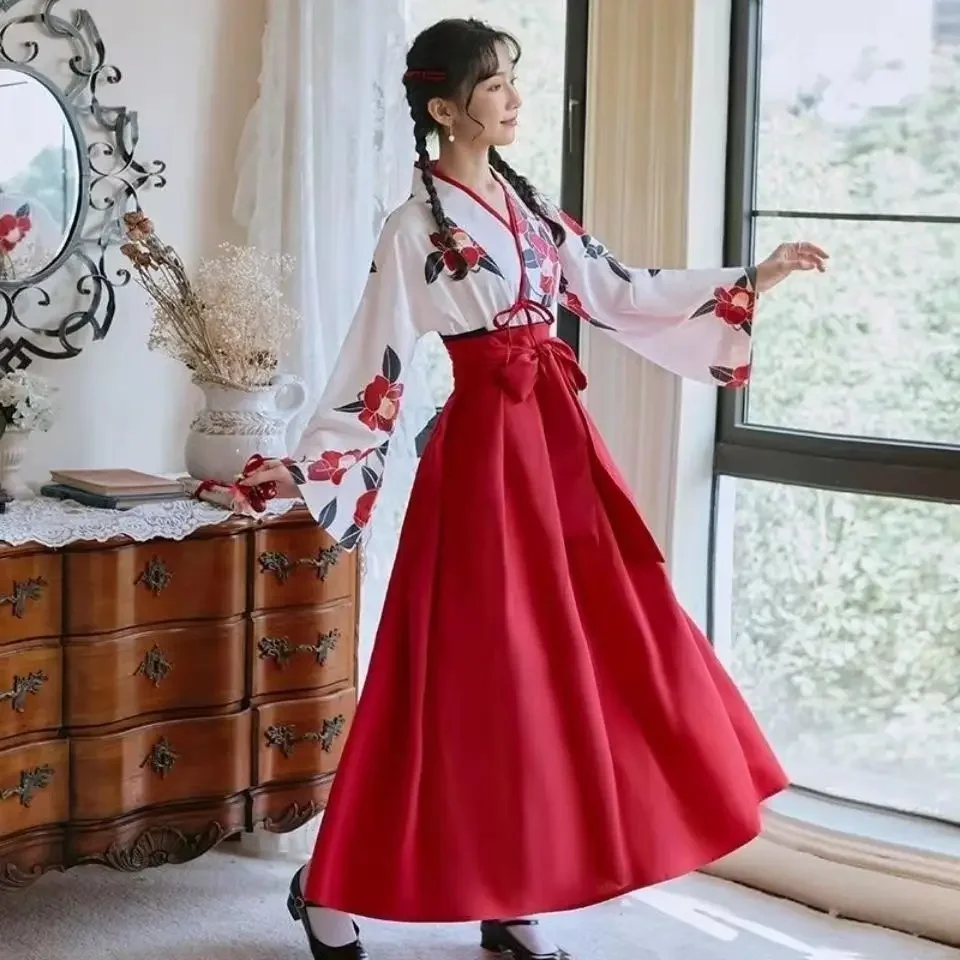 Hanfu Han 152-Vêtements tradicionales de la dinastía Ming pour femmes, bata asiática para filles, belle jupe mantea
