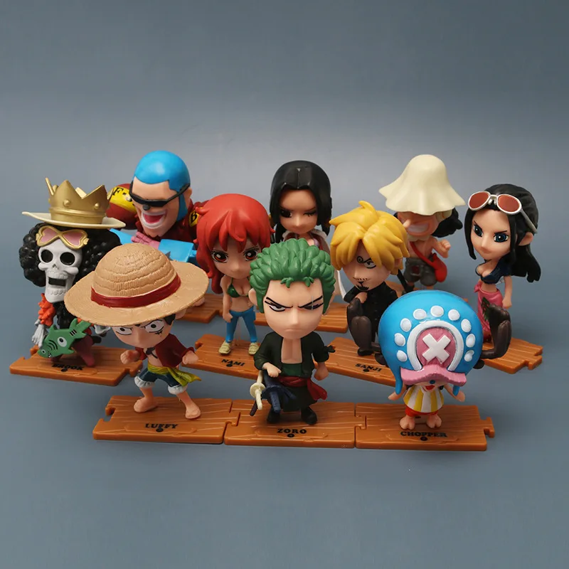 10Pcs/Set 9-10cm One Piece Anime Action Figure Character Doll Toys, Model Decoration For Collection And Decoration Holiday Gifts