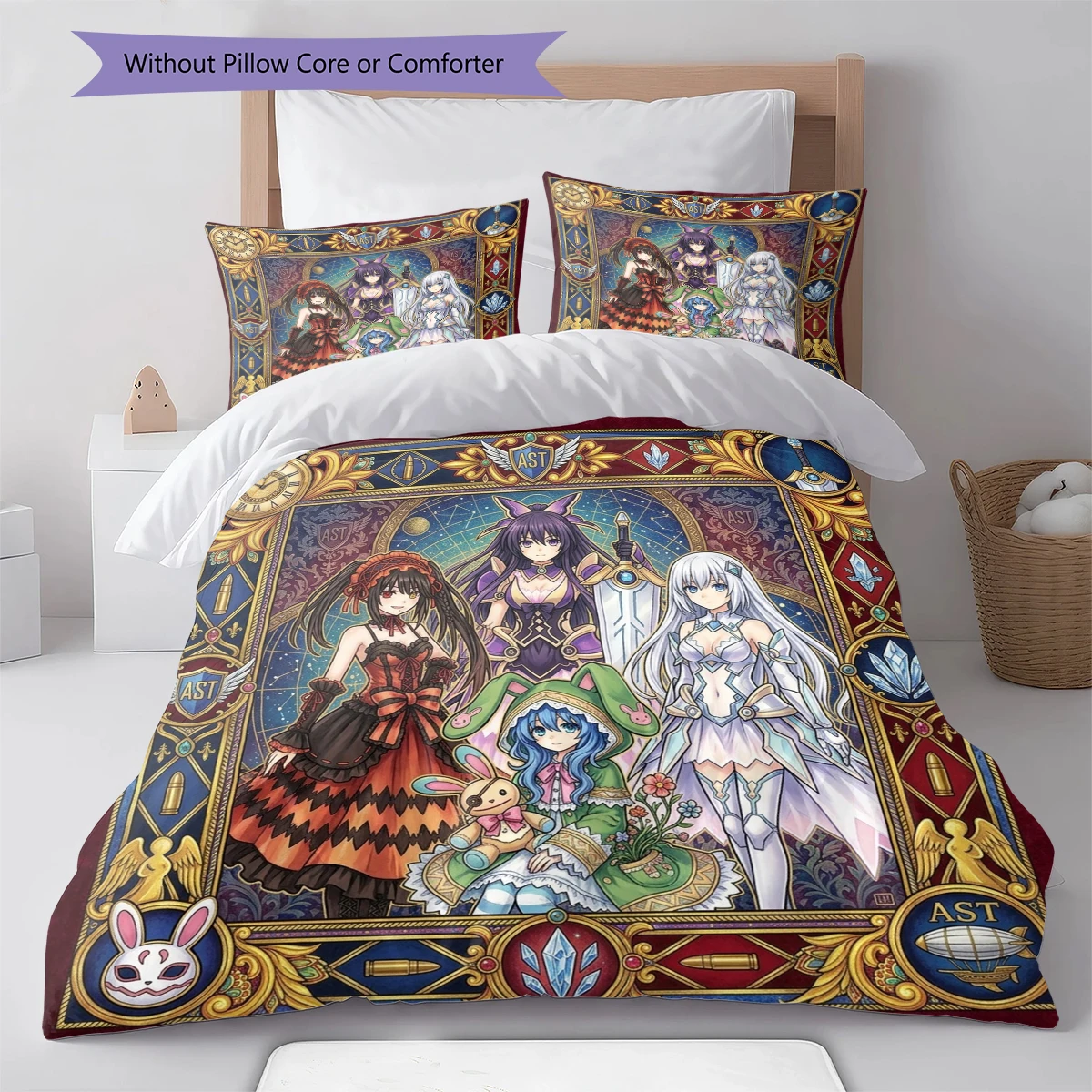 Date A Live Duvet Cover Comfortable Soft, Children Bedding Gift Set, Extra Large  Various Sizes -HE82