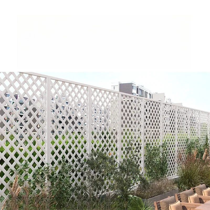 Guardrail climbing vine anti-corrosion grid outdoor plastic wood screen partition fence courtyard
