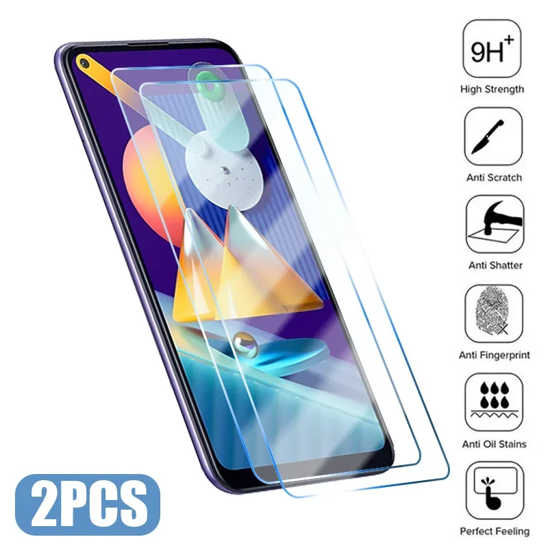 2PCS Tempered Glass For Samsung Galaxy A54 A13 A33 A52S A14 A22 A32 5G Screen Protector for Samsung A22 A21S A03 A04 A8 A7 2018