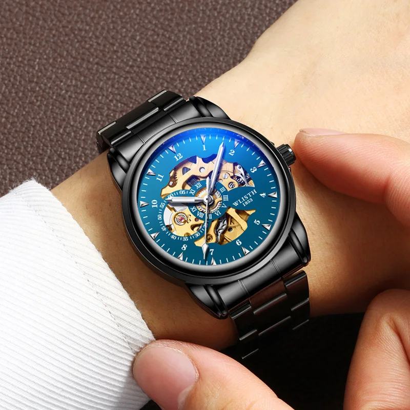 Man Watch Original Design Watch Machinery Men's Watches Luxury Hollowing Watches For Men Waterproof Automatic Watch Mens Gifts