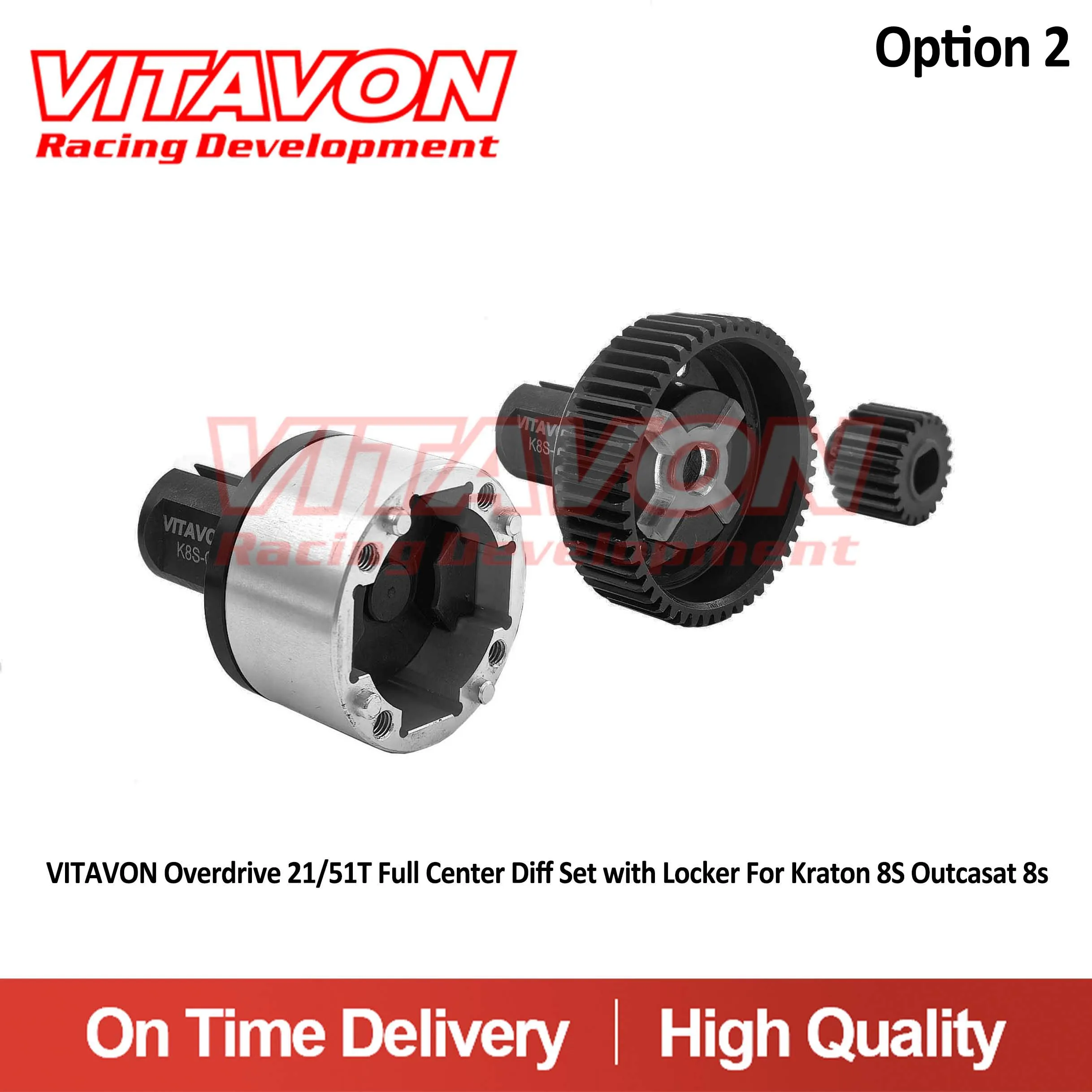 

VITAVON Overdrive 21/51T Full Center Diff Set with Locker For Kraton 8S Outcasat 8s Option 2