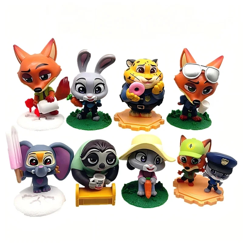 Figurines de personnages de la ville métropolitaine des animaux fous de Zootopia, boîte aveugle, Nick Judy, jouets, poupées, modèles, ornements, cadeaux pour enfants
