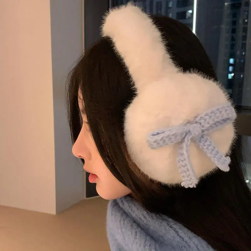 cute-knot-plush-ear-muffs-women's-winter-warm-ear-cover-cycling-ear-warmers-cold-protection-ear-pads-riding