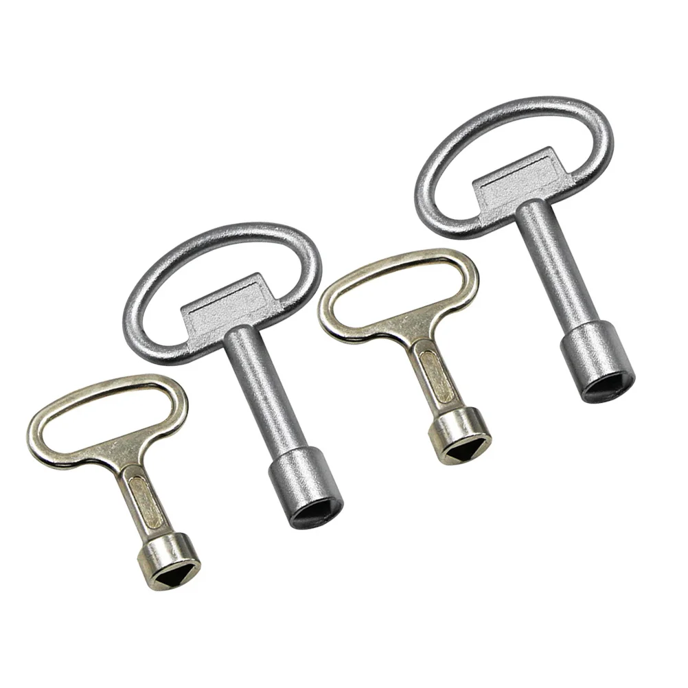 4Pcs Durable Zinc Alloy Elevator Key Triangle Disassemble Magazine Valve Closing Lock Key Size Disassembling Wrench