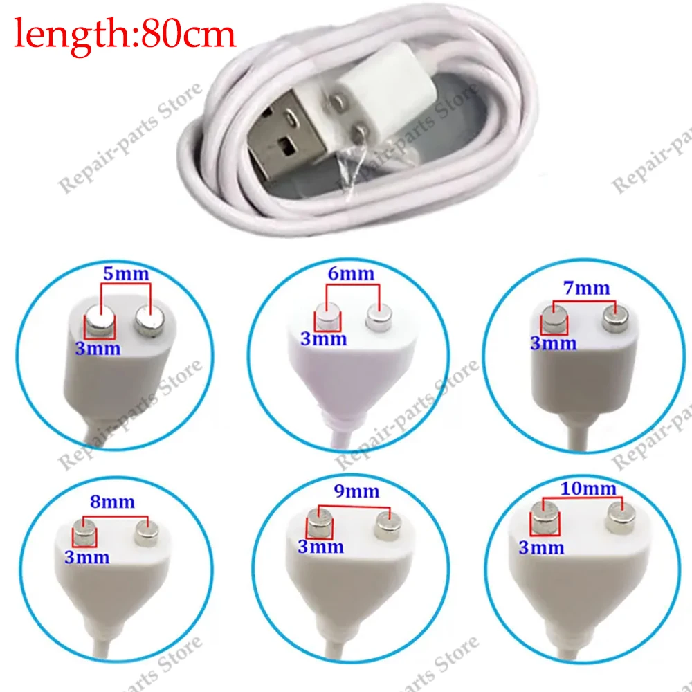 2pin Magnetic Charging Cable center spacing 5mm 6/7/8/9/10mm Magnet Suctio USB Power charger for Beauty instrument Smart device