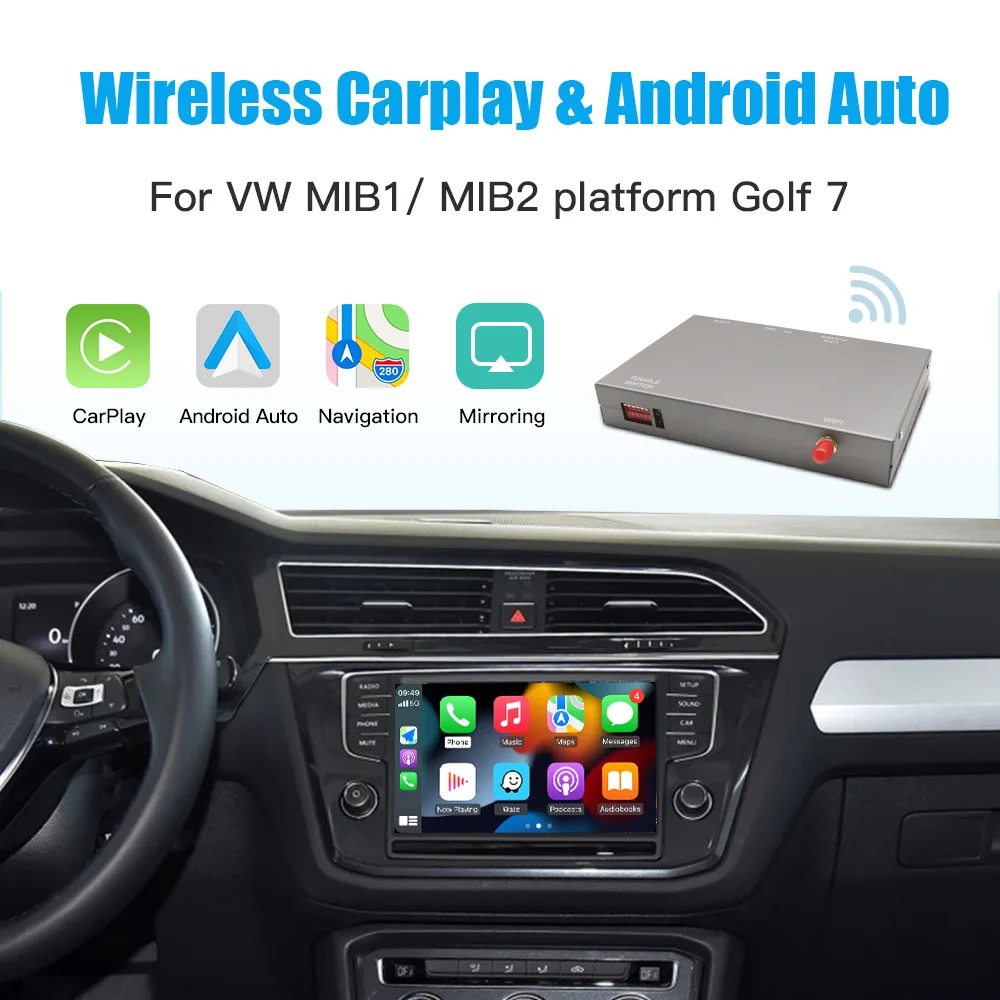 Беспроводной Модуль Carplay Android Для Volkswagen Golf Skoda Octavia Polo Passat B8 SEAT MIB System AirPlay Mirror Link