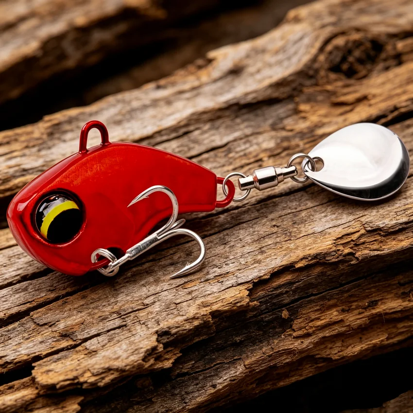 1Pcs Rotierenden Metall VIB vibration Köder Spinner Löffel Angeln Lockt 6g/14g/26g Jigs forelle Wobbler Angeln Harte Köder Tackle Pesca – Detail 6