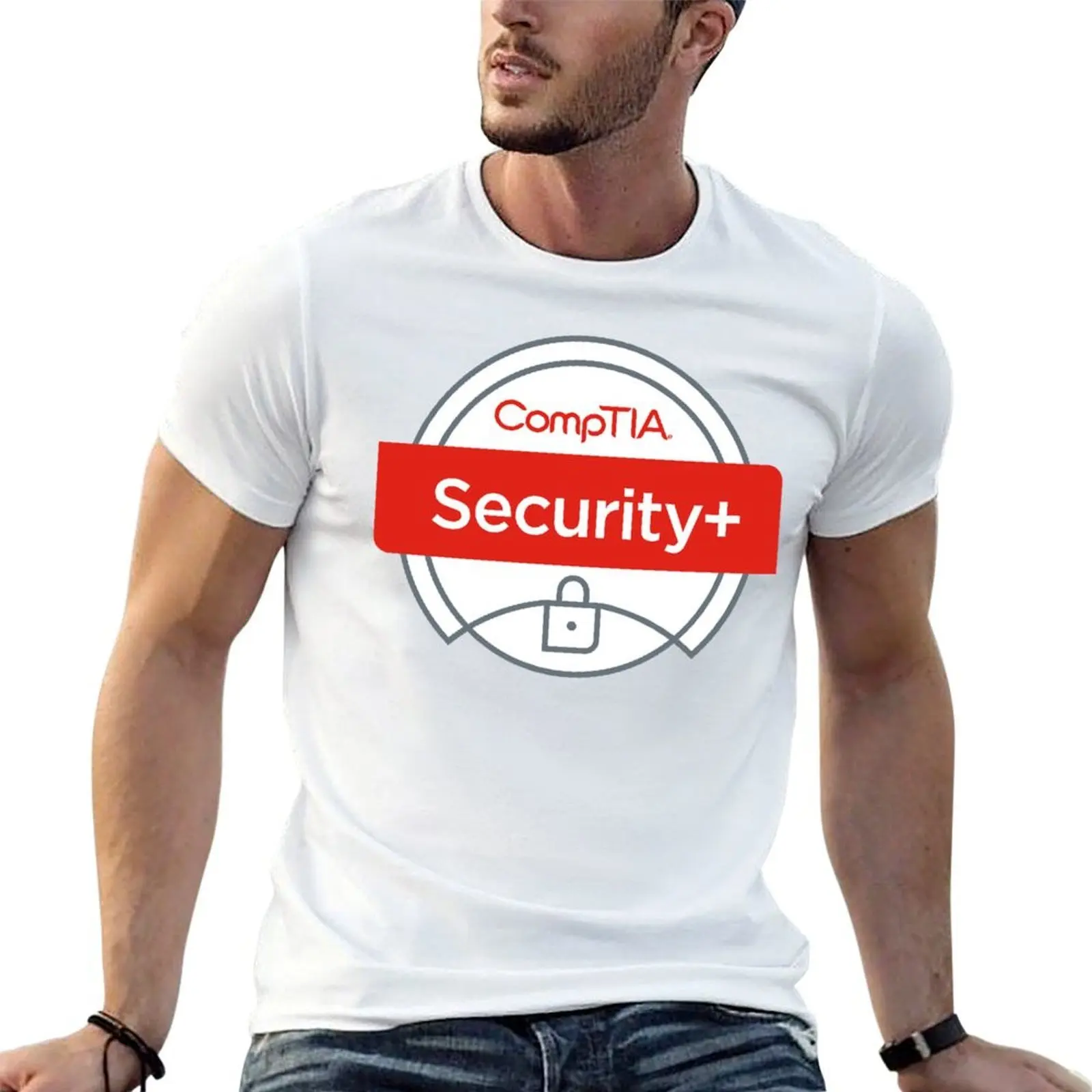 

CompTIA Security+ logo T-Shirt t shirts with prints t shirts for man pack cotton T-Shirt