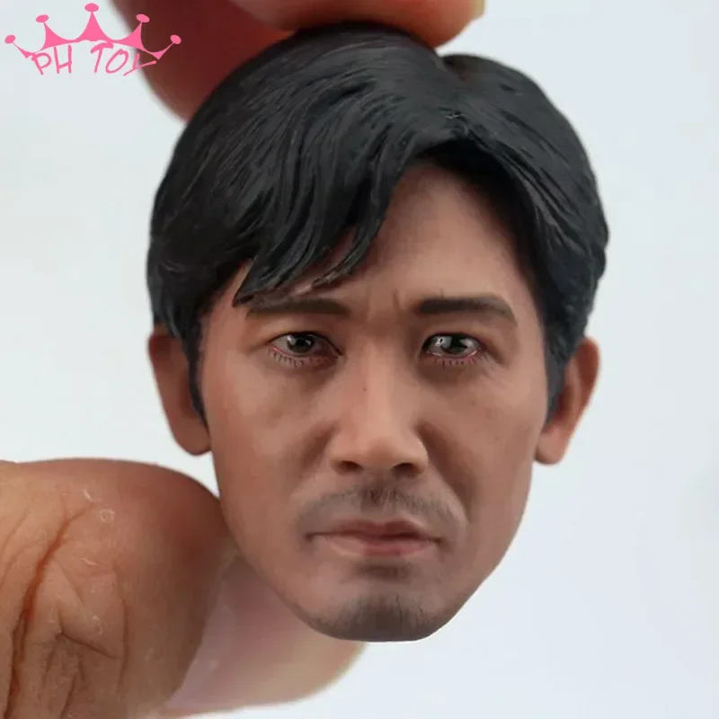 1/6 Scale Tony Leung Head Sculpt Infernal Affairs Chan Wing Yan Head Carving Fit for 12in Action Figure Phicen Tbleague Toy