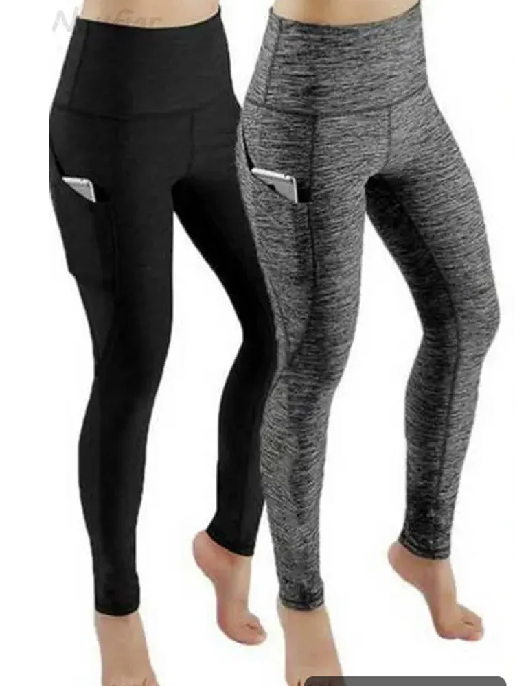 High-waisted, hip-lifting and figure-slimming yoga pants with side pockets, suitable for sports, can also be used as leggings.