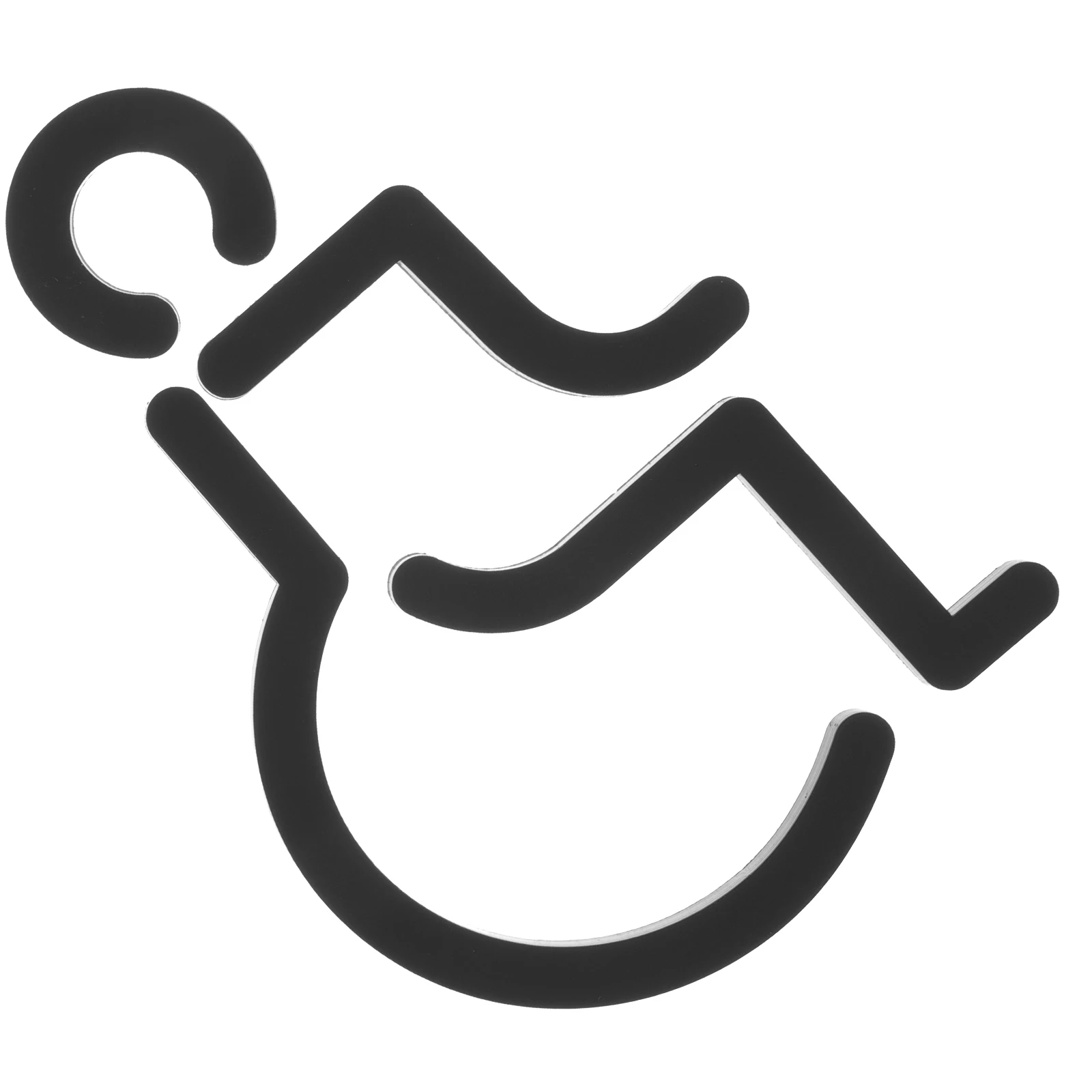 

Accessible Restroom Signage Stainless Steel Disabled Symbol Wheelchair Metal Signs for Toilet Restroom Elevator Direction