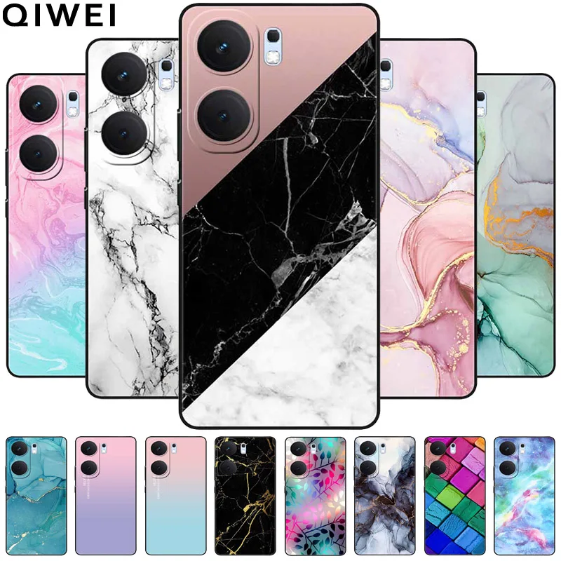 For Vivo iQOO Neo 9 Case Neo9 5G Fashion Marble TPU Soft Silicone Phone Covers for Vivo iQOO Neo9 Pro Protector Shells Capa 9Pro