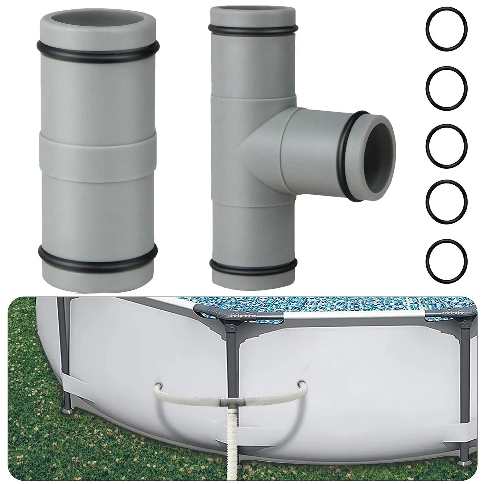 Pool Hose Connector 32mm T Shaped Swimming Pool Filter Pump Pipe Joint Pool Accessories Universal Pool 1.25in Replacement Part