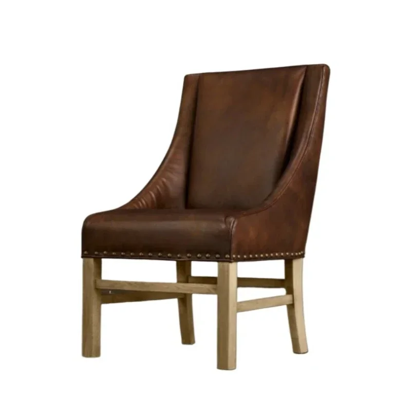 Solid wood dining Nordic coffee chair Hotel reception Home American dining Restaurant Modern simple