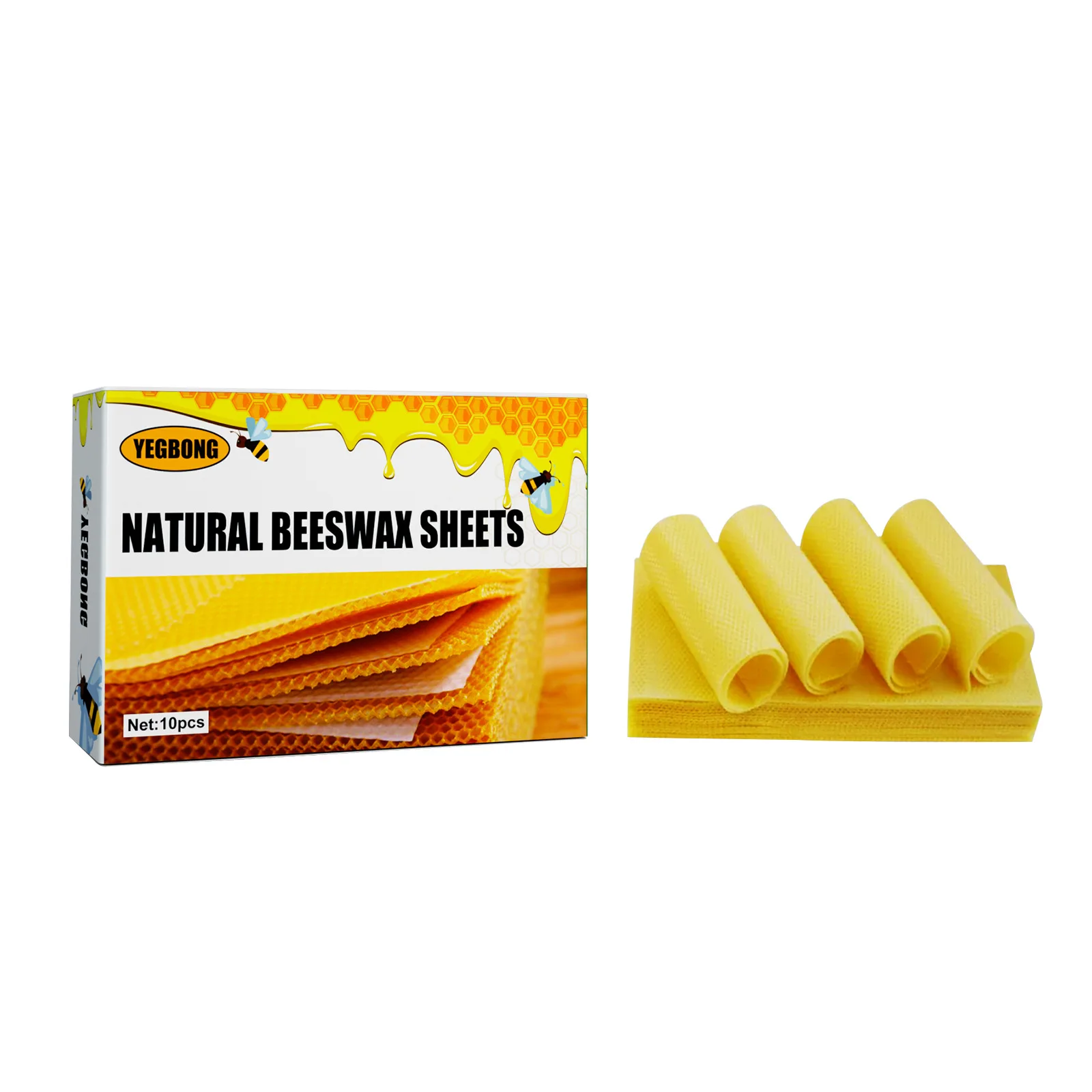 Natural beeswax sheets, excellent for beekeeping, used for deep honeycomb foundation sheets, hive base, and bee wax sheets