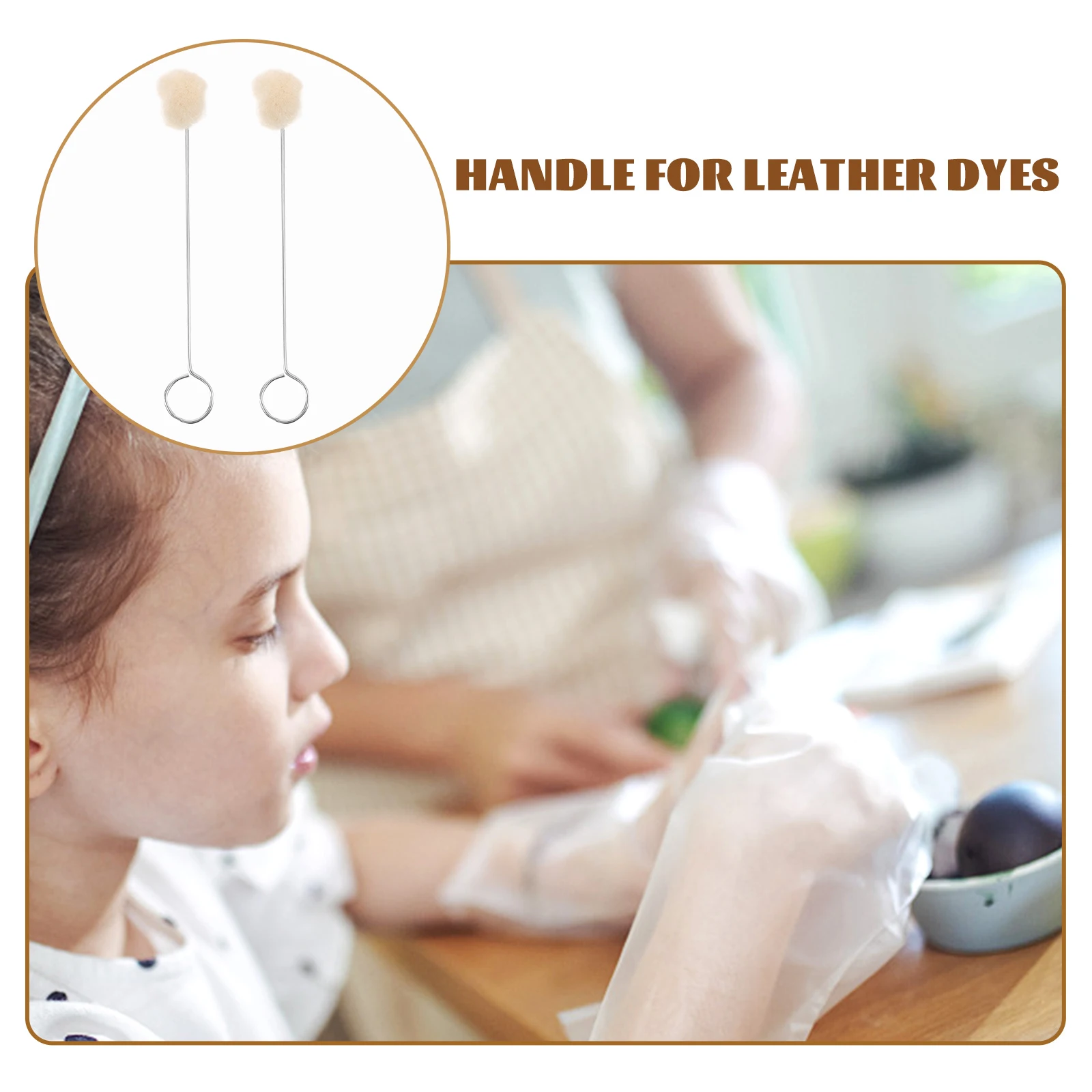 

10pcs Ball Brush for Dye Stain Applicator Wool Ball Brush Tool Durable Easy Use Smooth Dyeing Tools