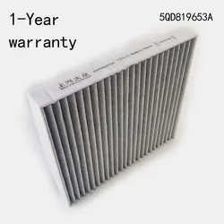 Air conditioner filter For VW Touran Lamando Bora Sagitar Tiguan Skoda Kodiaq Octavia Superb 5QD819653A