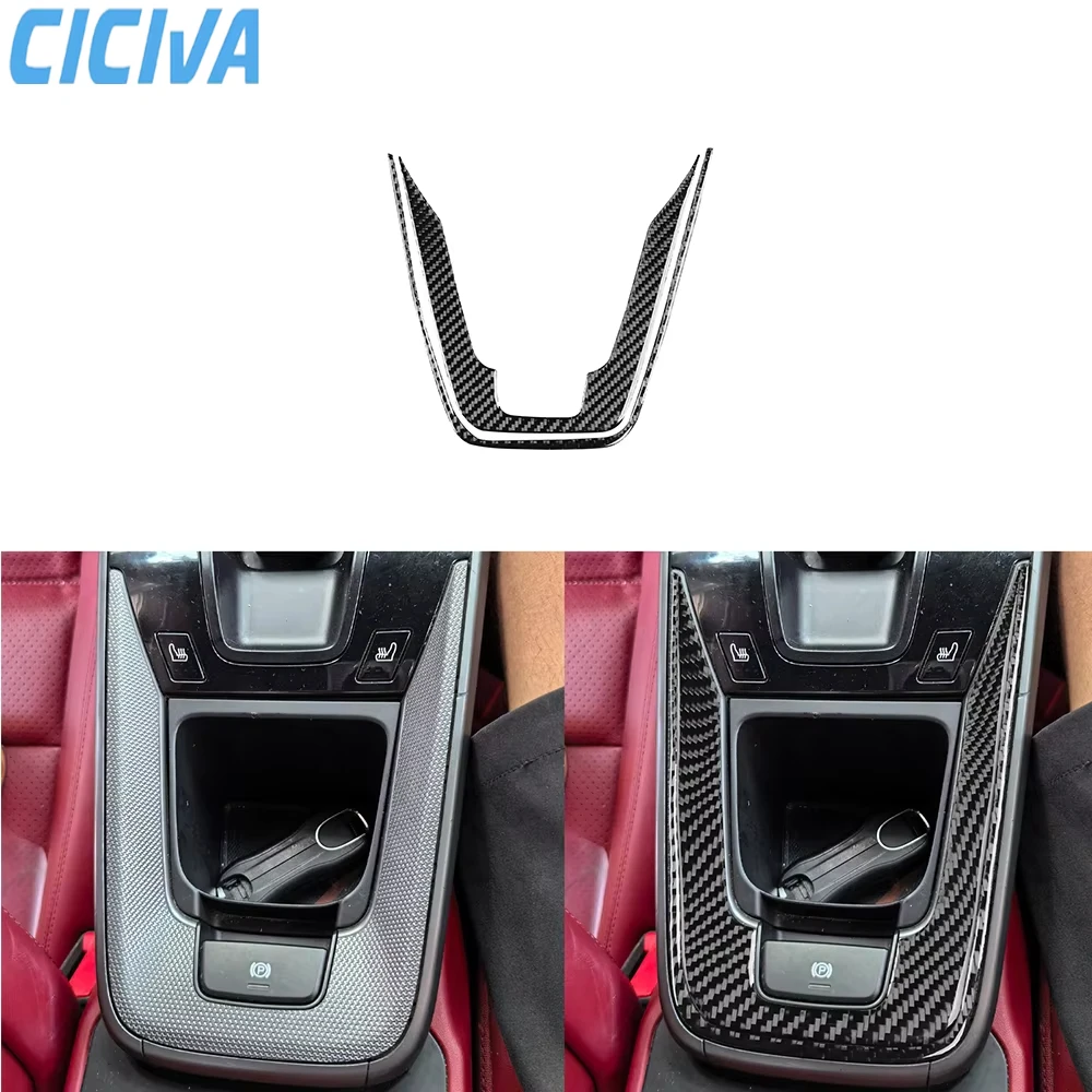 

For Porsche 911 992 2019-2024 Carbon Fiber Gear Shift Center Console Handbrake Car Interior Accessories Cover Stickers Trim Auto