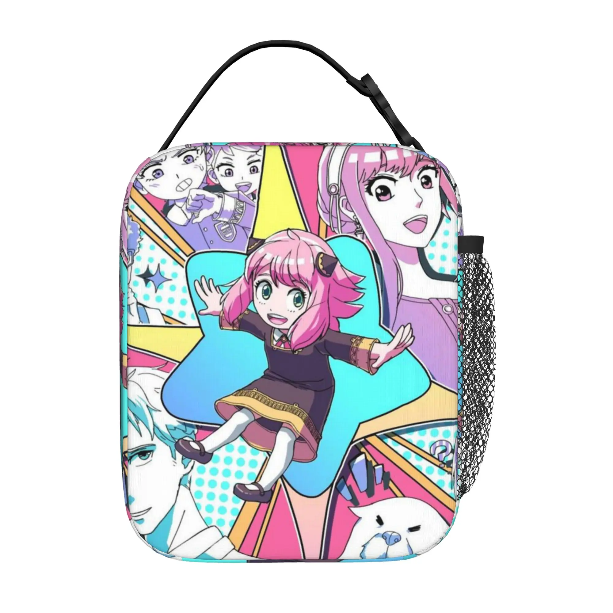 Zurück zur Schulsaison: SPY×FAMILY tragbare Lebensmitteltasche, farbenfrohes, modisches Harajuku-Design, personalisierte Snack-Aufbewahrungstasche, Lunch-Tasche