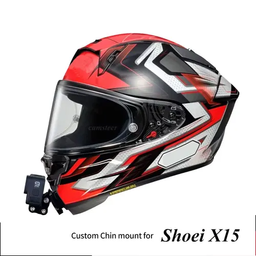 Imagen 1 del producto Para Shoei X15 / X-xpr / X-SPR Pro soporte de barbilla para casco personalizado para GoPro Hero 13 12 11 Insta360 X4 X3 Ace pro2 DJI Action 5Pro 4