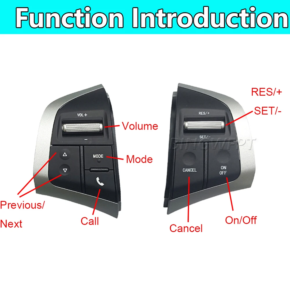 For Isuzu D-Max 2015 2016 2017 2018 Dmax Audio Volume Steering Wheel Switch Multifunction Music Media Telephone Control Switches