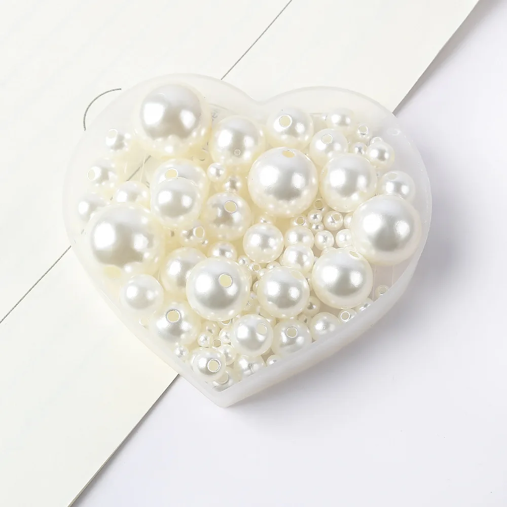 3-20mm ABS Imitation Pearl Ivory Pearl Beads with Hole Craft Bead Acrylic Loose Pearls for DIY Bracelet Sew Craft  Making - view 3