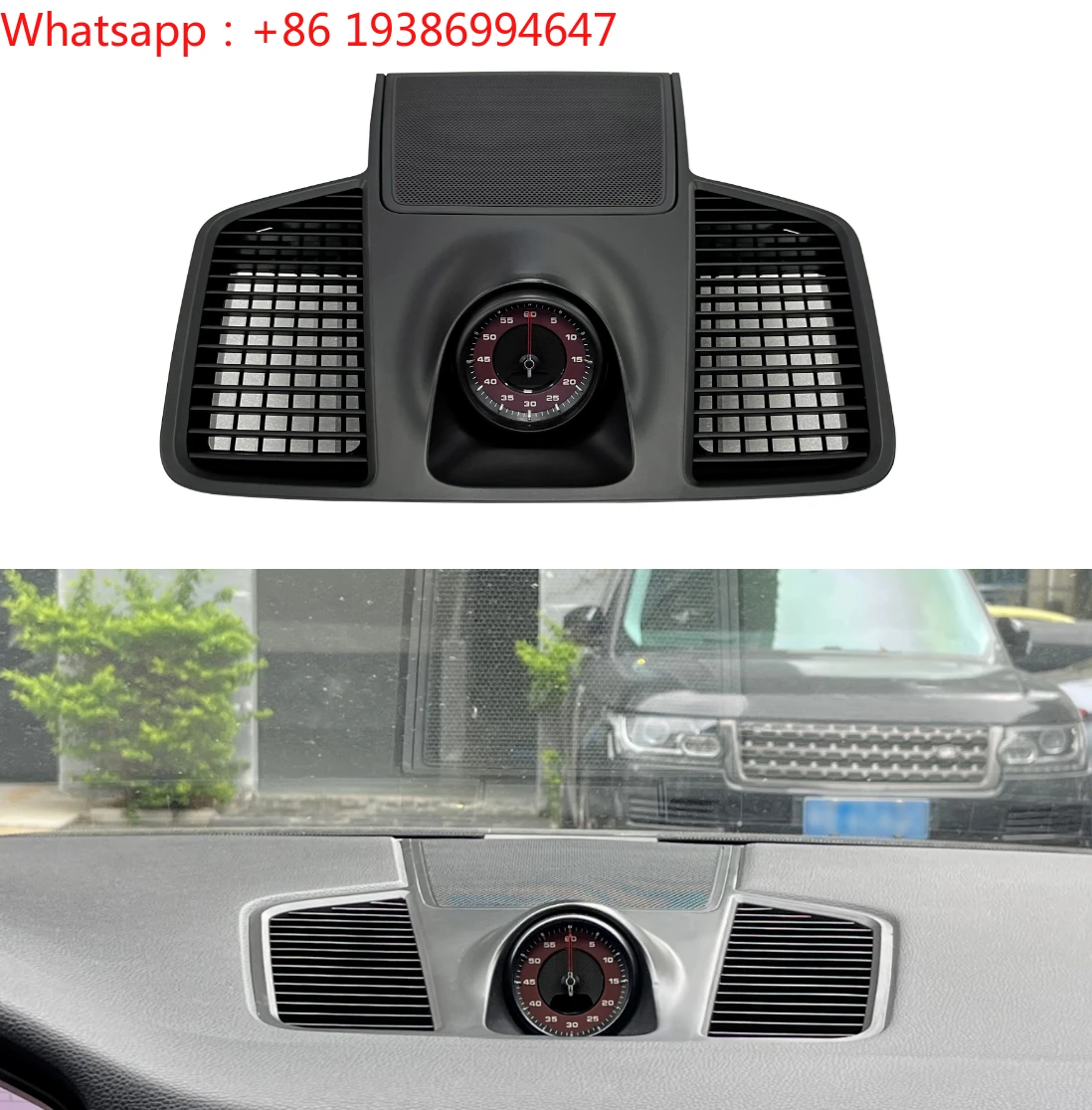 For Compass Clock Chrono Instrument Panel for Porsche Cayenne 18-23 Stopwatch Upgrade Dashboard Cover Car Interior Accessories