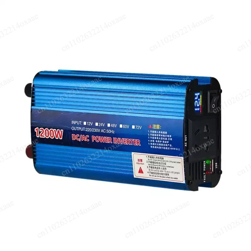 Power Inverter DC 12V 24V  48V to AC 220V Modified Sine Wave Car Inverter with USB Digital Display Solar Charger