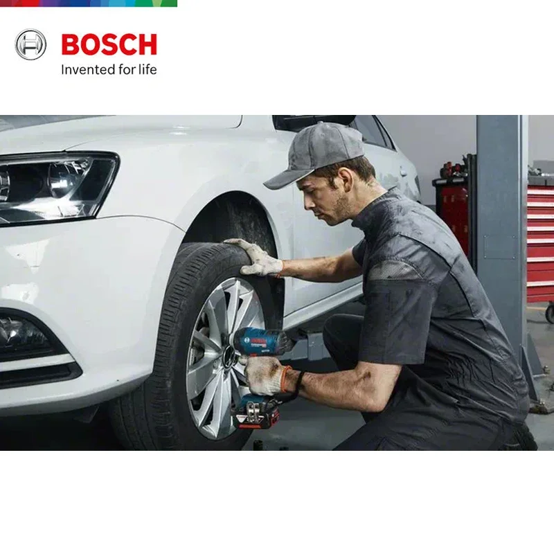 BOSCH GDS 18V-400 Impact Wrench 18V Brushless Lithium Battery 5.0AH 400N.m High Torque Rechargeable Electric Cordless Power Tool