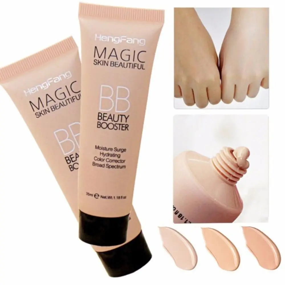 Novo BB Cream em 3 Cores, Base Facial à Prova d'Água de Longa Duração, Maquiagem Coreana, Corretivo Líquido Cosmético