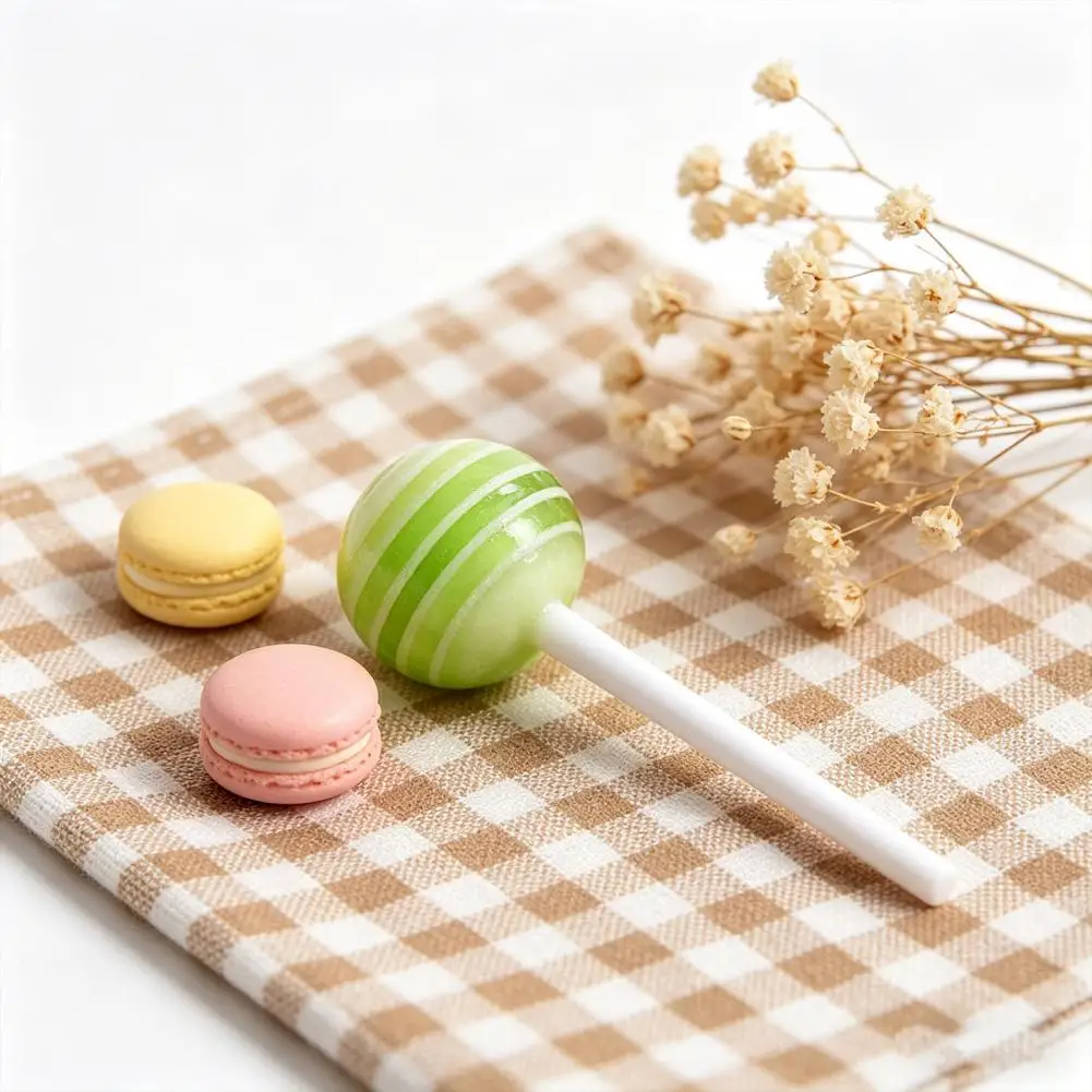 Small Resin Figurine Food-grade Resin Charm Colorful Resin Miniature Lollipop Decorations Realistic Candy Models for Fairy