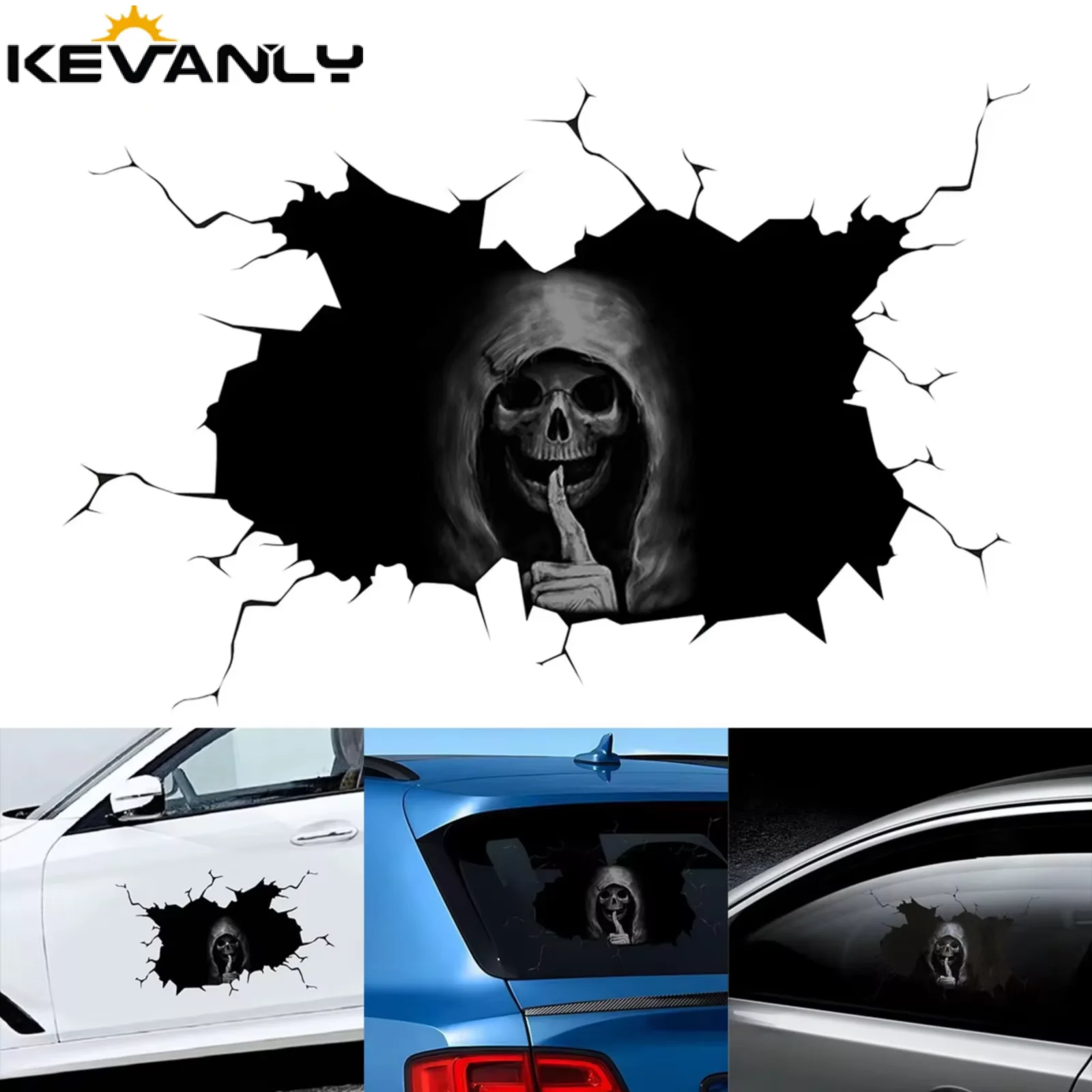 

Helloween Quiet Death Car Mirror Stickers Car Windscreen Stickers Motorcycle Fuel Tank Stickers Car Accessories WindowDecorative