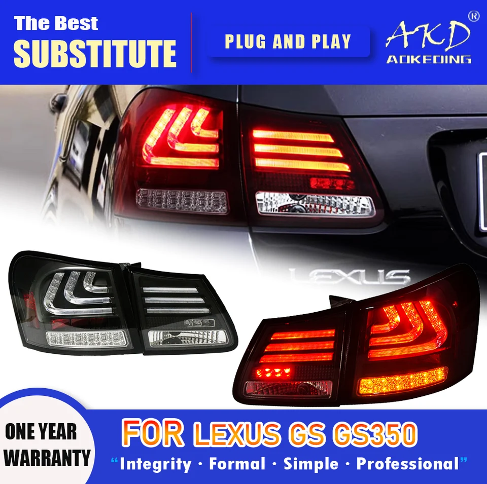 Lexus gs,gs350,2006-2010,gs300用のオートバイ用LEDテールライト