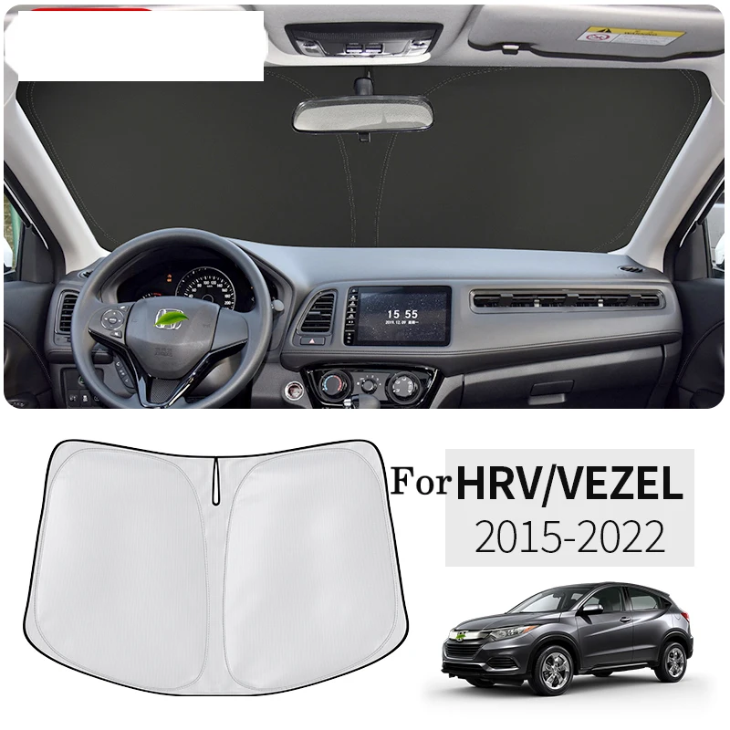 For Honda HRV HR-V Vezel 2015-2021 Front Window Sun Shade Car Styling Nano-Insulat Windshield Sunshade Visor Auto Accessories