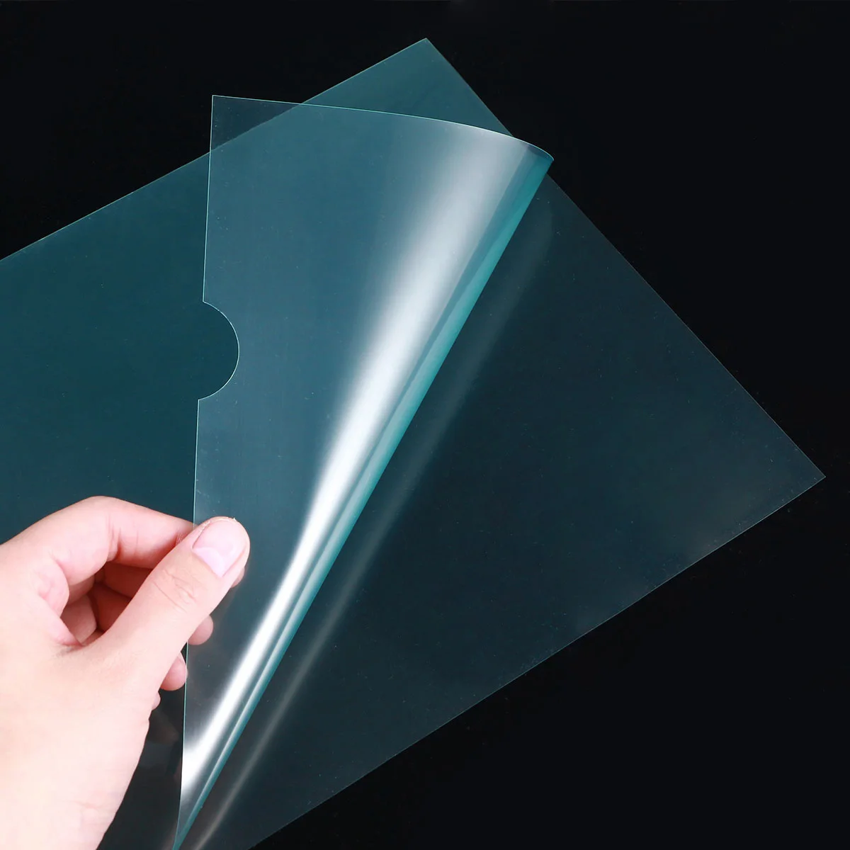 

30Pcs A4 L Shape File Folder Transparent Reusable Plastic Document Organizer for Fast Document Access Expanding File Solution