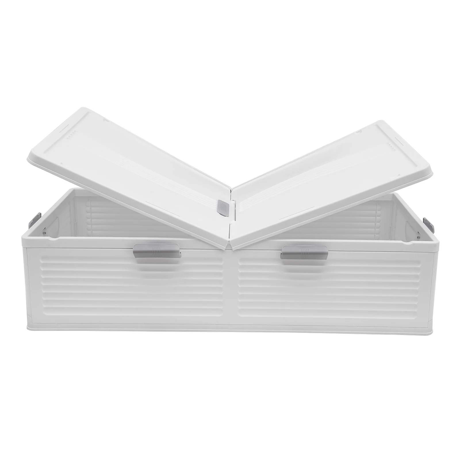 Unterbett-Aufbewahrungsbox mit Rollen & Deckeln 101*51,5*24cm Faltbarer Organizer 6 Verriegelungsschnallen Staubdicht für Decken Kleidung Spielzeug – Detail 7