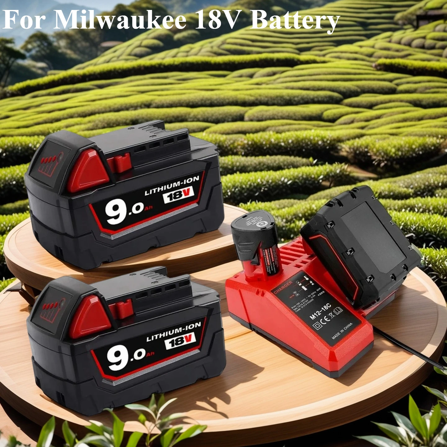 

For Milwaukee 48-11-1860 48-11-1850 48-11-1840 100%For Milwaukee M18 18V Tool Battery,12000mAh 18650 Lithium Replacement Battery