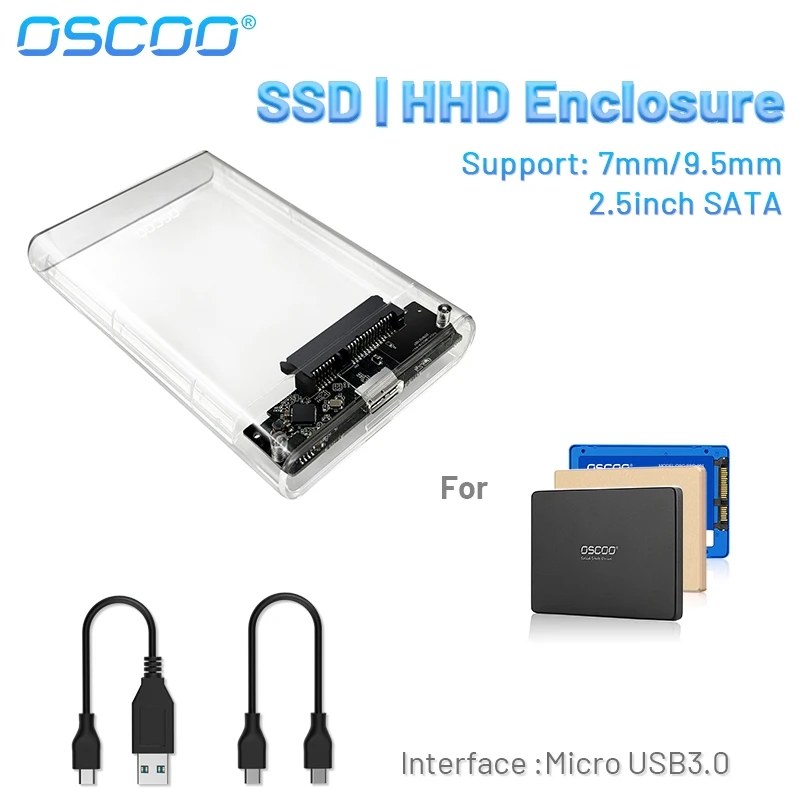 

2.5 Inch External HDD Case SATA To USB3.0 Hard Drive Enclosure 5Gbps USB3.0 to Type-C SATA HDD SSD Hard Drive Case for Laptop