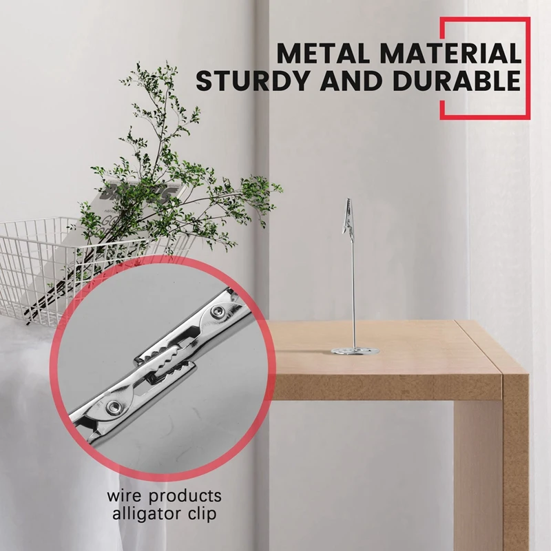 10Pcs Alligator Clips Table Number Holder Wedding Table Name Card Holder Clips Picture Memo Note Photo Stand