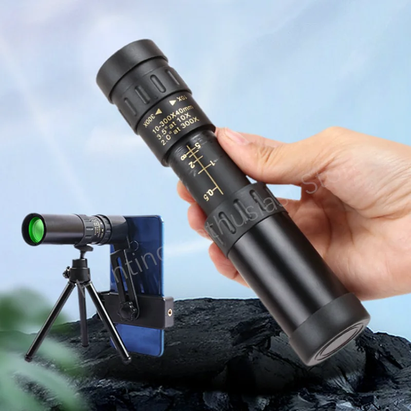 

Professional Monocular Telescope with High-definition 10-300X Zoom Function and Powerful Binocular Remote BAK4 Prism