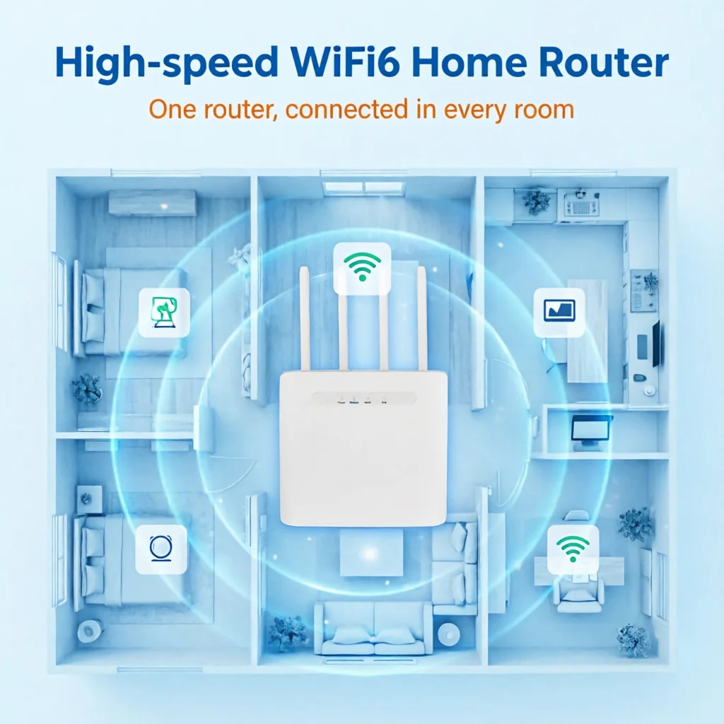 4G Cpe Router 4 Ethernet Ports 300Mbps 2.4Ghz Wi-Fi 6 3000Mah Battery External Antenna 4G Sim Card Unlocked Modem Pocket Router