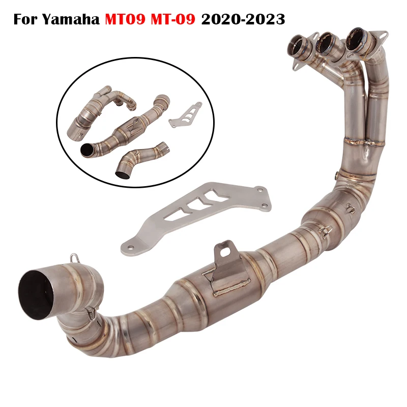 

For Yamaha MT09 MT-09 2020-2023 Titanium Alloy Motorcycle Exhaust System Slip On Header Connect Link Pipe