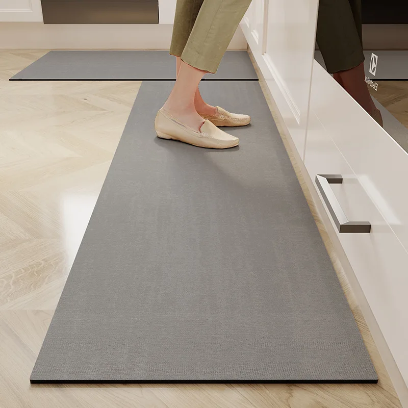 VIKAMA Diatomite Clay Kitchen Carpet Anti-slip Oil-proof Water-absorbent Floor Door Anti-stain Wash-free Mat Home Decoration