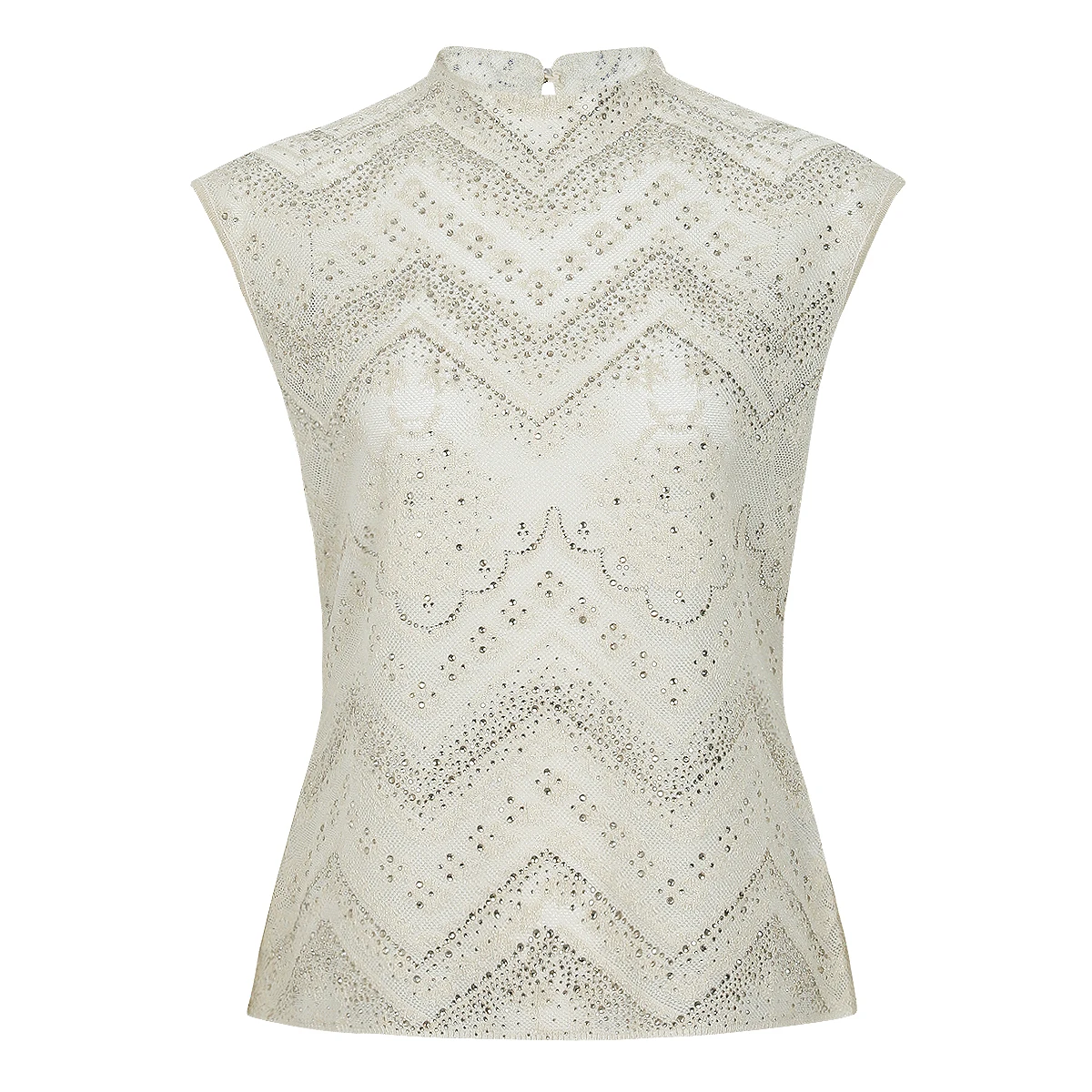 26167 New Summer Ladies Classic Hollow Out Knitted Shirt Short Sleeve Rhinestone Decor Slim Fashion Daily Women Blouse Top